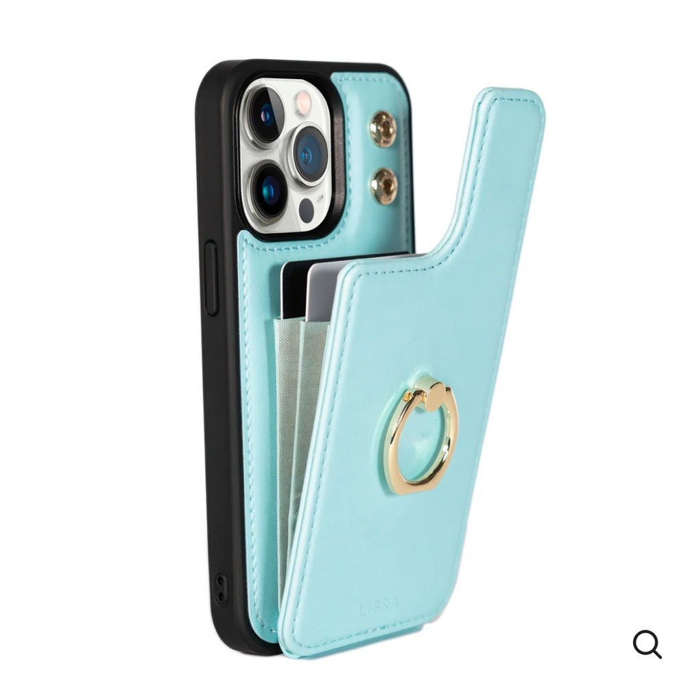 New Aqua iPhone 13 Pro Wallet Case
